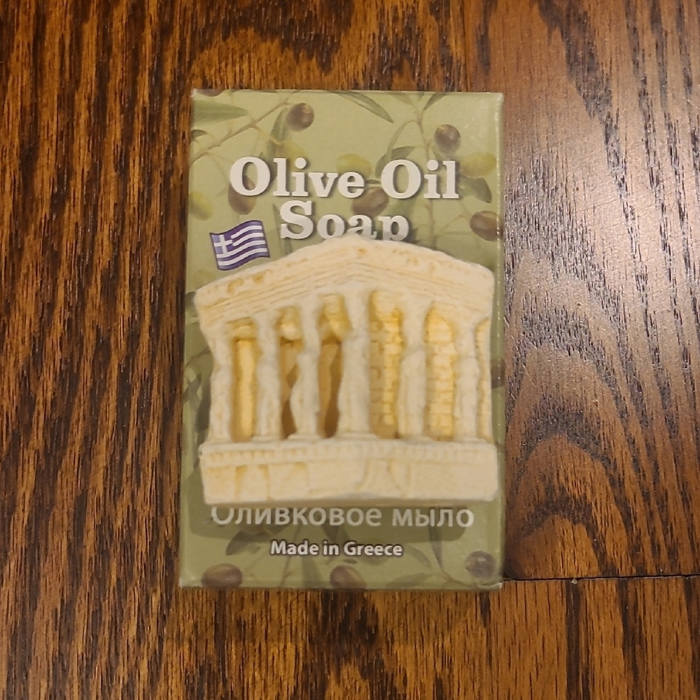 Olive Oil Soap with Greek Temple Magnet